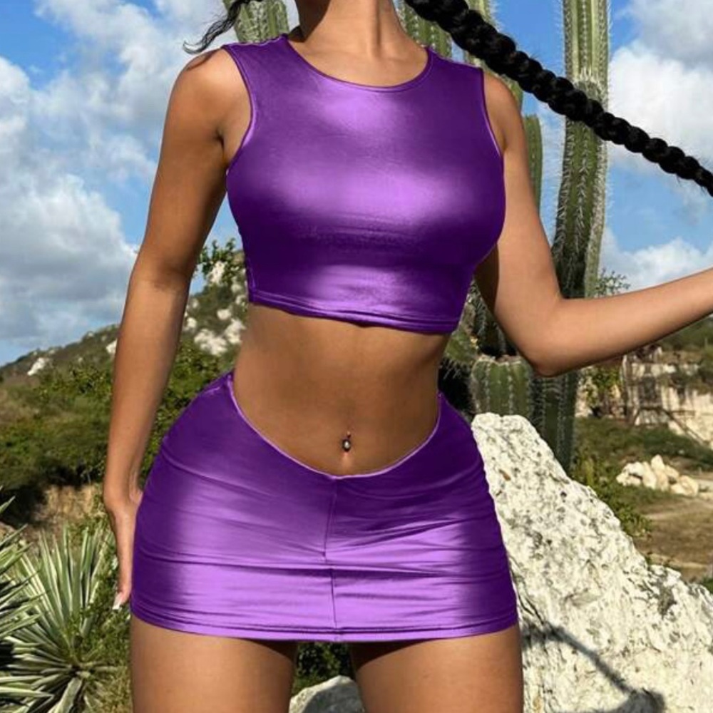 Purple 2 piece outfit